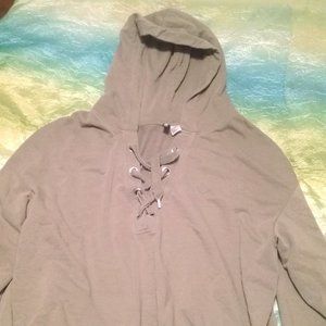 Green Cropped Hoodie